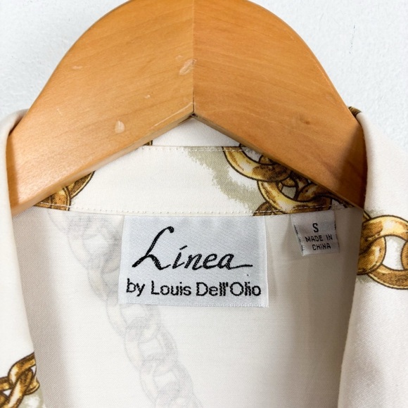 Vintage Linea by Louis Dell’Olio Chain Print Blazer Sz S - Picture 4 of 11